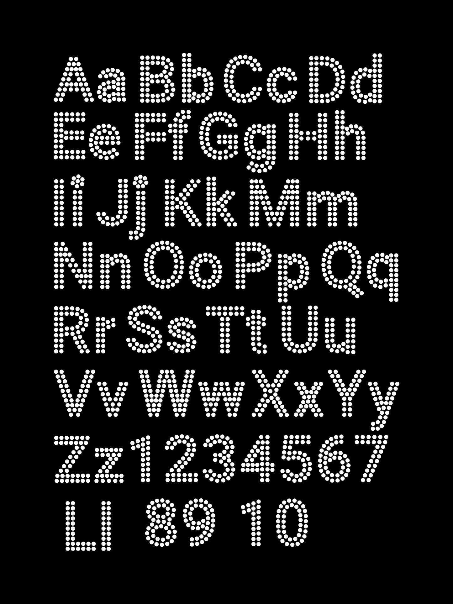 Rhinestone Bold Babe – Thick Block SVG Alphabet