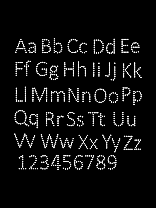 Classic Bling Block – Rhinestone Alphabet SVG