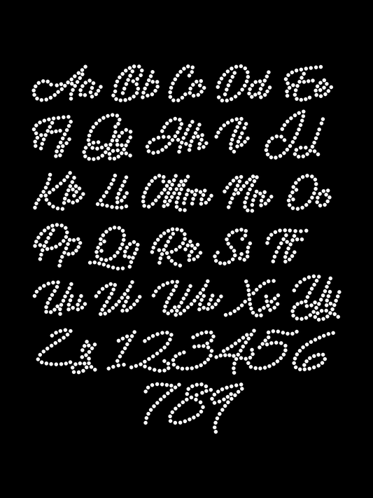 Coquette Script – Rhinestone Cursive Font SVG