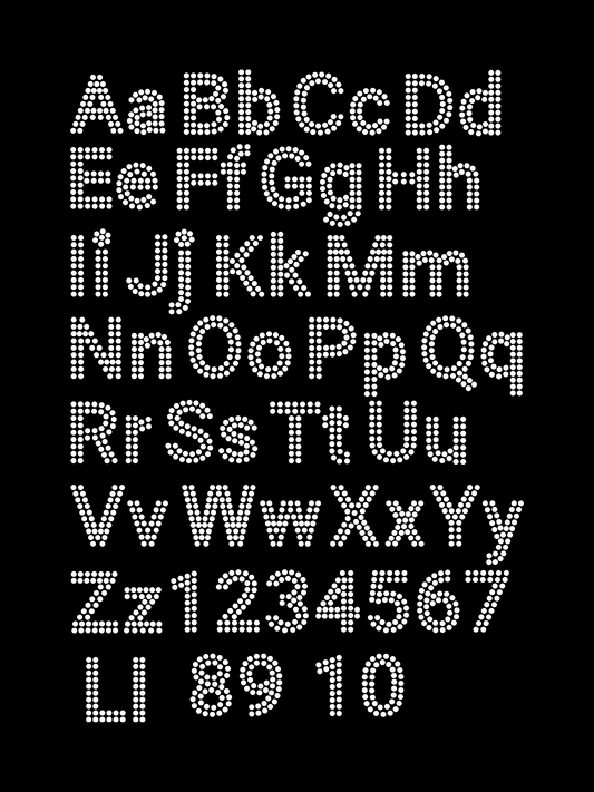Rhinestone Bold Babe – Thick Block SVG Alphabet